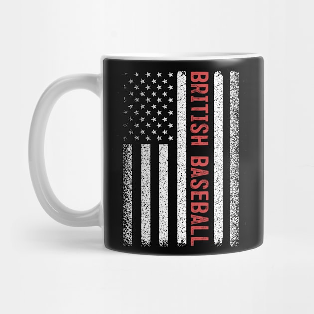 British Baseball American Flag 4th of July by magazin